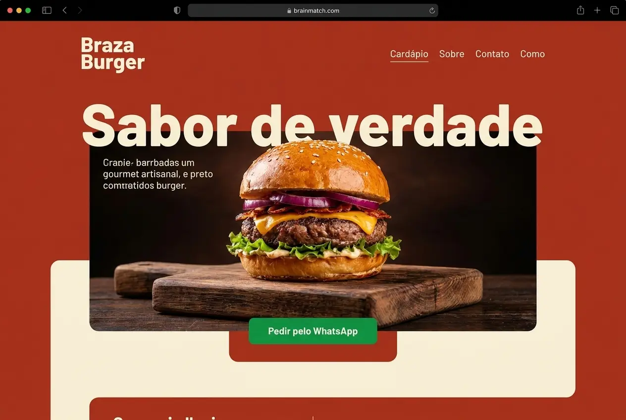 Site de hamburgueria